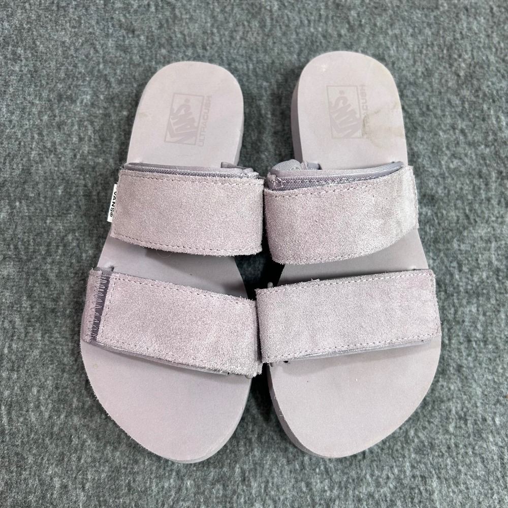 Vans UltraCush Double Strap Slide Sandals Lavender Purple Suede Women 8